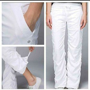 Size 6 - Lululemon Studio Pants *lined  White